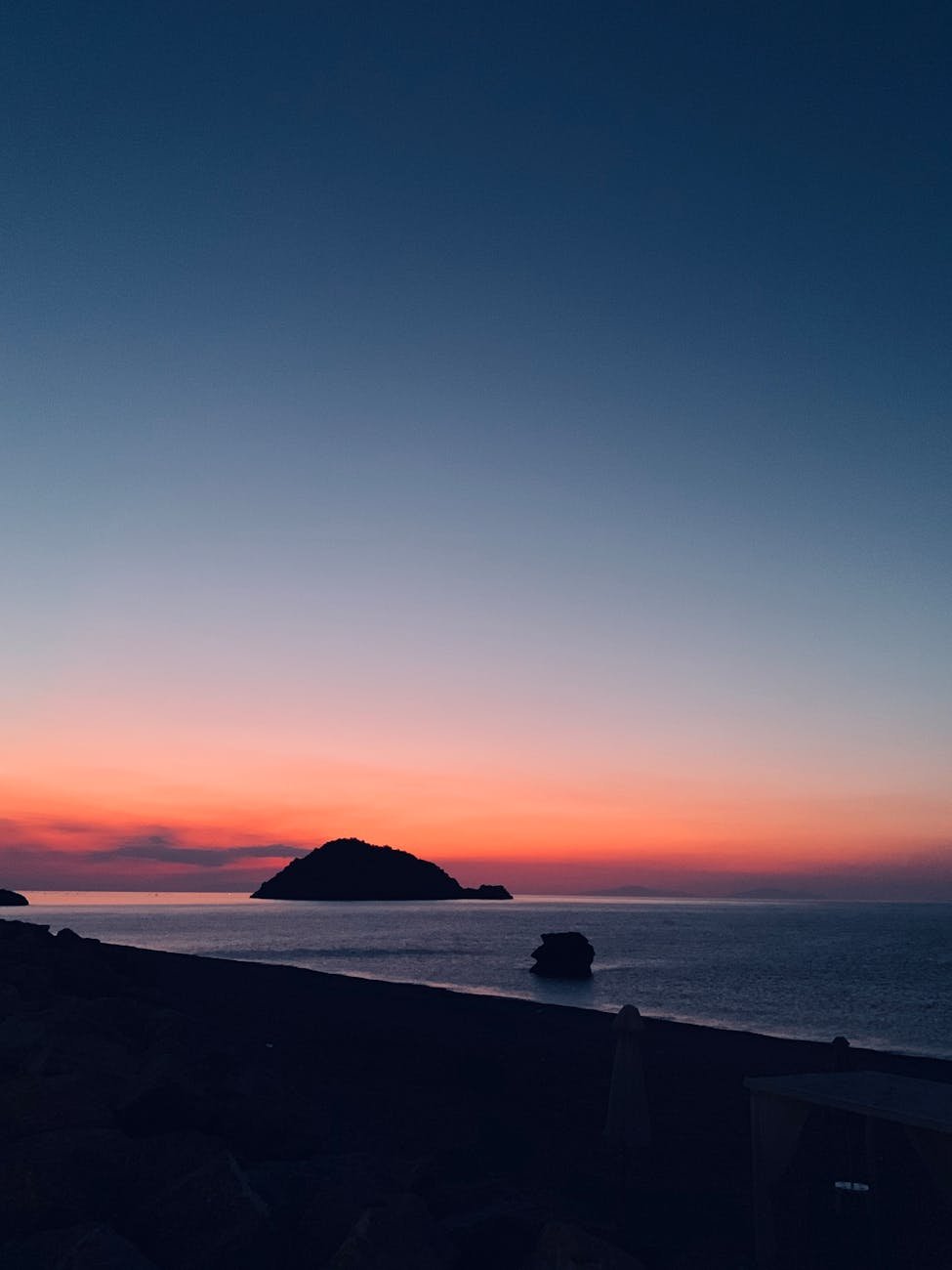 beach during sunset